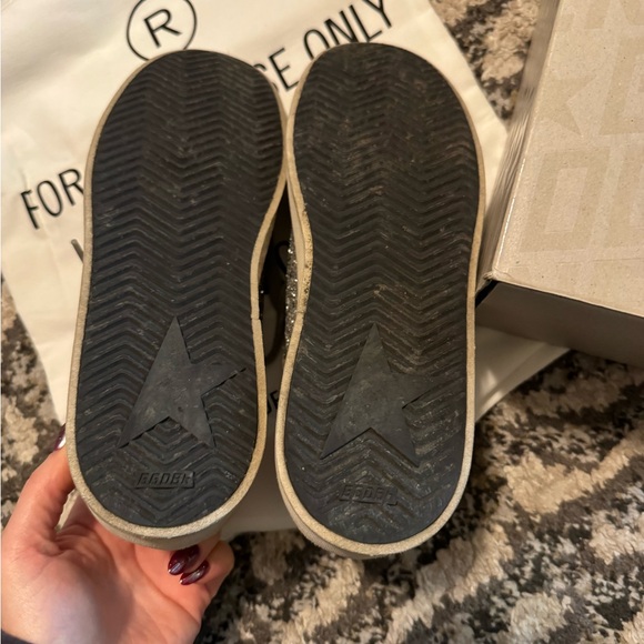 Golden Goose Silver Glitter Sneakers - Picture 4 of 9